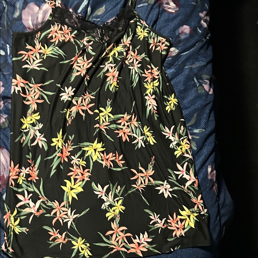 Floral Black Pajamas
